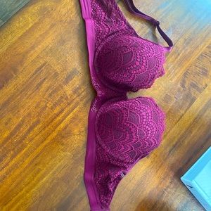 Victoria's Secret Burgundy Demi Bra 34 DDD